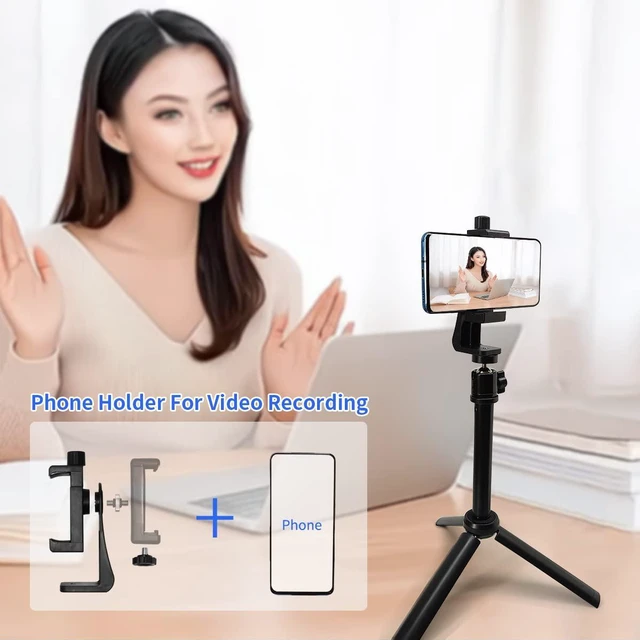 Alt view image 4 of 6 - Teleprompter iPhone & Android, Double Phone Holder for Video Recording, Neewer Teleprompter Kit, The Collapsing Design Allows for Easy Storage and Transport 20" Desk Version Strengthened
