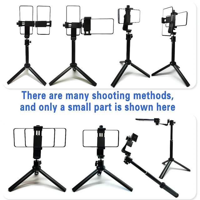 Alt view image 6 of 6 - Teleprompter iPhone & Android, Double Phone Holder for Video Recording, Neewer Teleprompter Kit, The Collapsing Design Allows for Easy Storage and Transport 20" Desk Version Strengthened