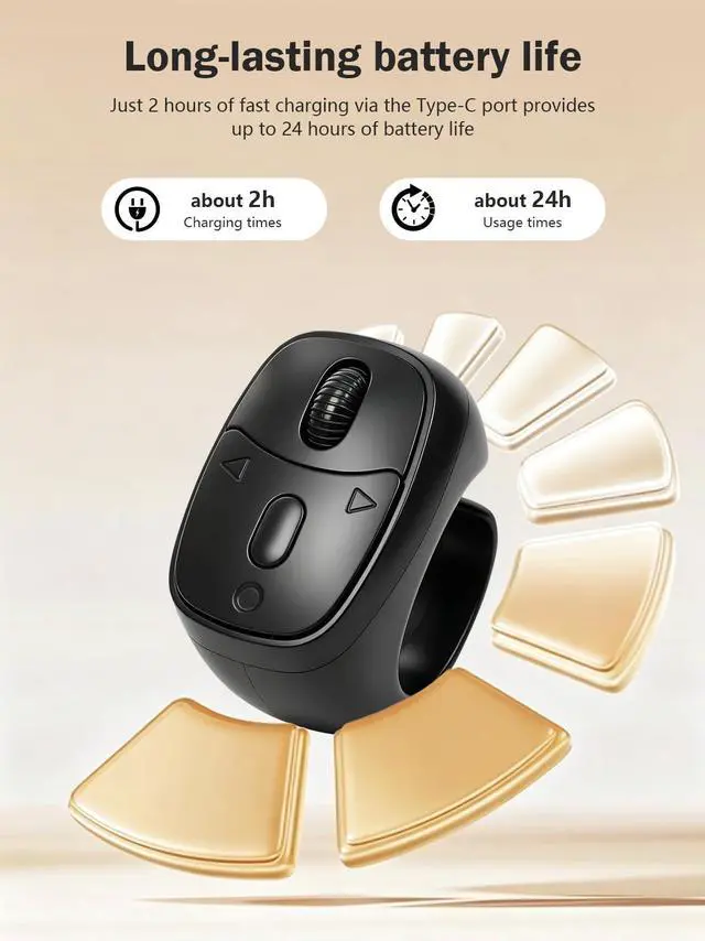 Alt view image 6 of 6 - TikTok Scrolling Ring for iphone, Bluetooth Page Turner for iPad iOS Android Tablet, Fingertip Wireless Scroller Page Turner for, TikTok, YouTube, Instagram, Android Phone, Camera Remote Control