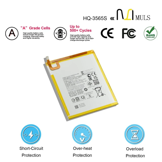 Alt view image 4 of 6 - HQ-3565S HQ-3565N Tablet Battery for Samsung Galaxy Tab A7 Lite 8.7 2021 | SM-T220 SM-T225C SM-T225 SM-T225N 4980mAh 3.82V 19.02Wh with Tools