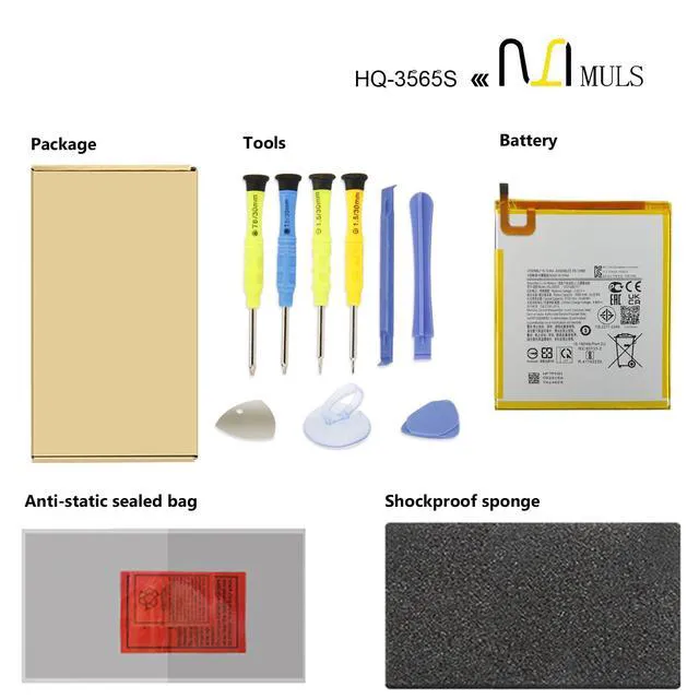 Alt view image 6 of 6 - HQ-3565S HQ-3565N Tablet Battery for Samsung Galaxy Tab A7 Lite 8.7 2021 | SM-T220 SM-T225C SM-T225 SM-T225N 4980mAh 3.82V 19.02Wh with Tools