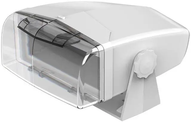Main image of MH200 Universal Marine Radio Housing Single DIN Waterproof | Fully enclosed waterproof design, transparent fold-down door, gimbal mount, fits single-DIN stereos, universal boat fit