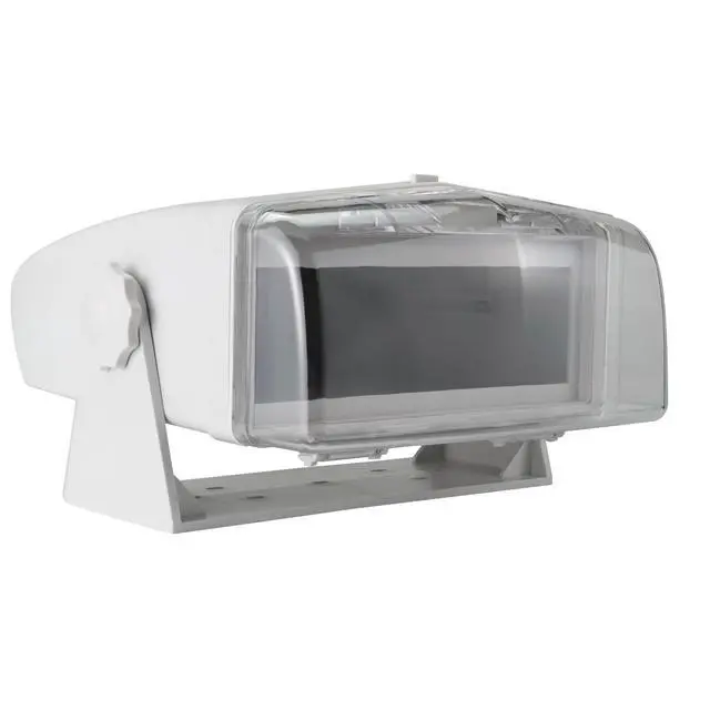 Alt view image 2 of 5 - MH200 Universal Marine Radio Housing Single DIN Waterproof | Fully enclosed waterproof design, transparent fold-down door, gimbal mount, fits single-DIN stereos, universal boat fit