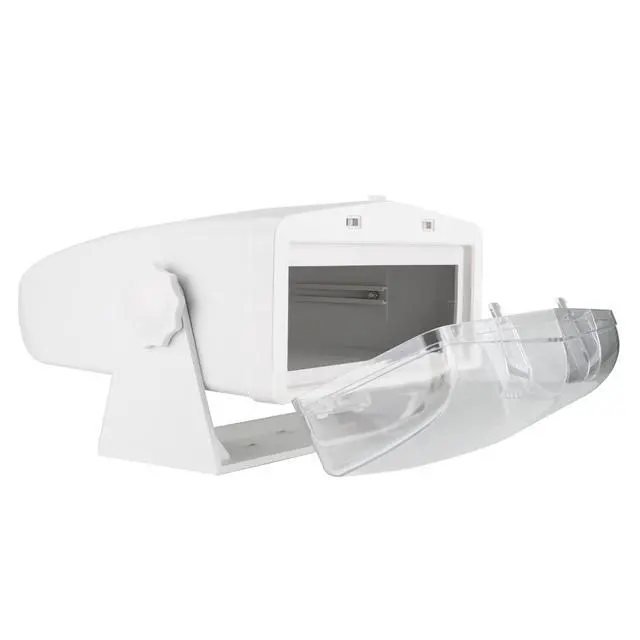 Alt view image 4 of 5 - MH200 Universal Marine Radio Housing Single DIN Waterproof | Fully enclosed waterproof design, transparent fold-down door, gimbal mount, fits single-DIN stereos, universal boat fit