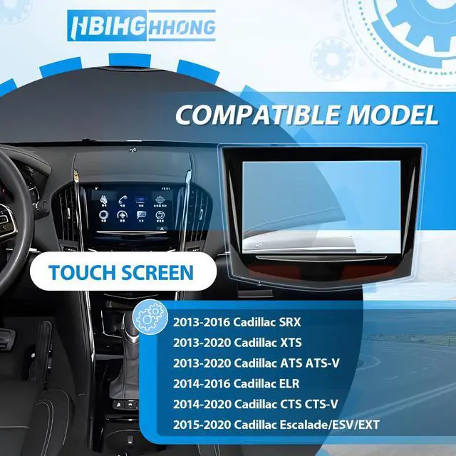Alt view image 2 of 6 - for 2013 2014 2015 2016 2017 2018-2020 Cadillac ATS SRX XTS CTS Escalade CUE Screen Replacement Display Glass for Cadillac ATS SRX XTS CTS Escalade CUE Car Touch Screen Digitizer with Repair Tools