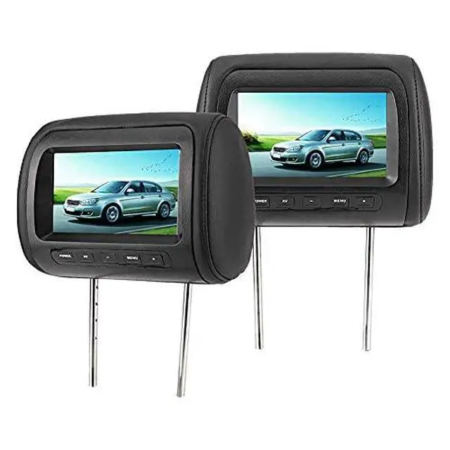 Alt view image 6 of 6 - 2pcs Headrest Monitor 7 Inch-Headrest Player - Dual Portable Player Car Headrest Video Players 7 in HD LCD Digital Screen Car Player