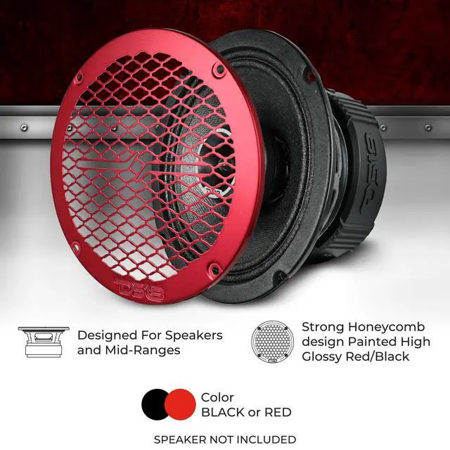 Alt view image 3 of 6 - PRO-GRILL6MS/BK PRO 6.5" Slim Metal Mesh Speaker Grill - Universal Fit 6.5 inches - Protective Speaker Cover Mesh - Protect Your Speakers - Black - Each