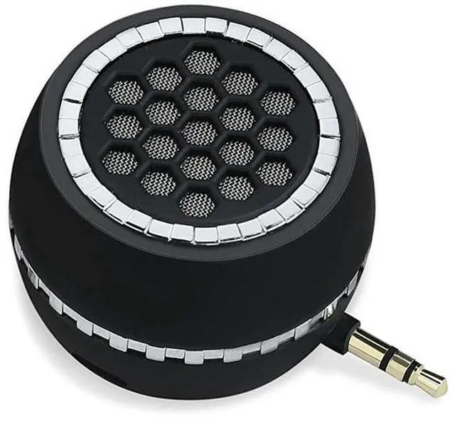 Main image of Portable Speaker, Crystal 3W 27mm 8 Mini Wireless Speaker with 3.5mm Aux Audio Jack Plug in Clear Bass Micro USB Port Audio Dock for Smart Phone, for Pad, Computer (Black)