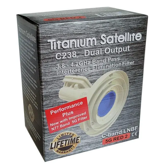 Alt view image 2 of 6 - C-Band LNBF C238 Performance Plus | 5G RED Interference Filter, 3800 - 4200MHz, Export Model, Not Suitable for US or Canada 5G Interference