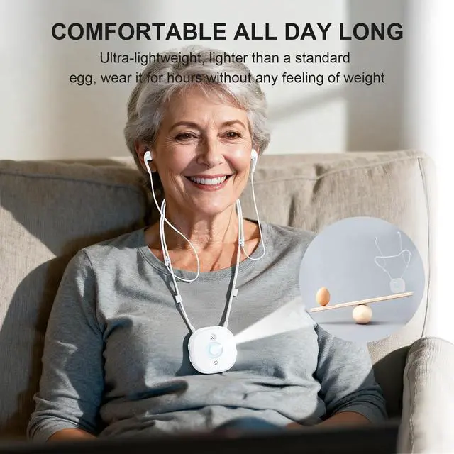 Alt view image 4 of 6 - Wireless TV Headphones for Seniors & Hearing Impaired, Semi-in-Ear TV with Independent L/R Volume Adjustment, Large Buttons, Lightweight, Support USB/Optical/RCA/3.5mm Connections for Most TVs