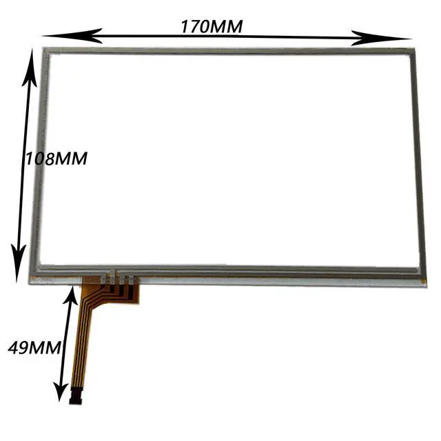Alt view image 4 of 6 - Touch Screen Digitizer Glass on Navigation Radio LCD 7 inch 4 Pin Replacement for Toyota Prius 2004-2009 Replaced OE# LTA070B510F LTA070B511F LTA070B512F