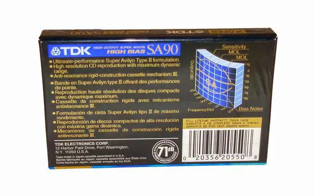 Alt view image 3 of 3 - SA 90 High Bias Ultimate CD Performance Blank Audio Cassettes, 4 Pack