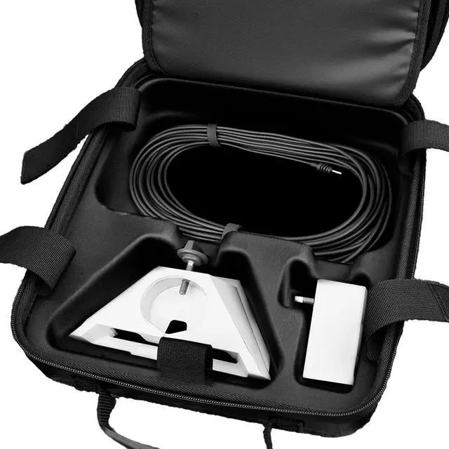 Alt view image 2 of 6 - Starlink Mini Carry Case - Protective Waterproof Storage Bag Pouch for SpaceX Starlink Mini Dish, Travel-Friendly Design with Handle, Perfect for RV, Van, Camping & Outdoor Use (Black PU)