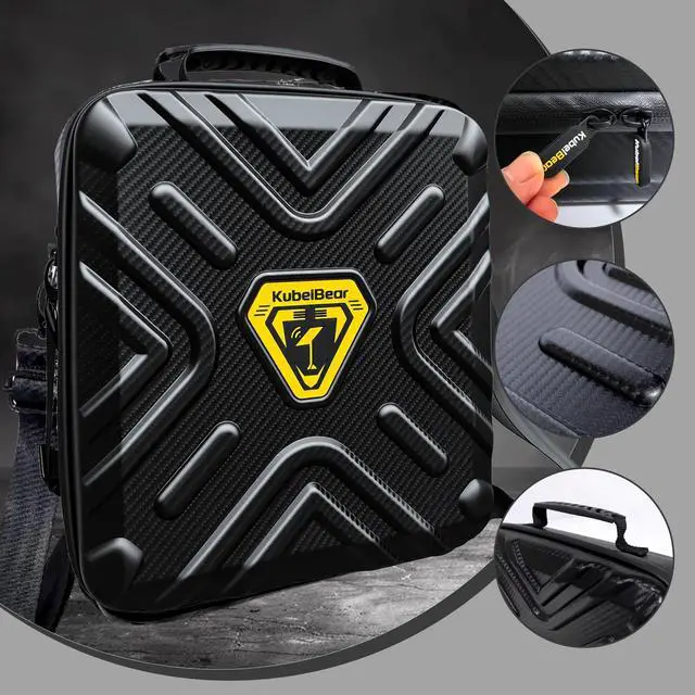 Alt view image 3 of 6 - Starlink Mini Carry Case - Protective Waterproof Storage Bag Pouch for SpaceX Starlink Mini Dish, Travel-Friendly Design with Handle, Perfect for RV, Van, Camping & Outdoor Use (Black PU)