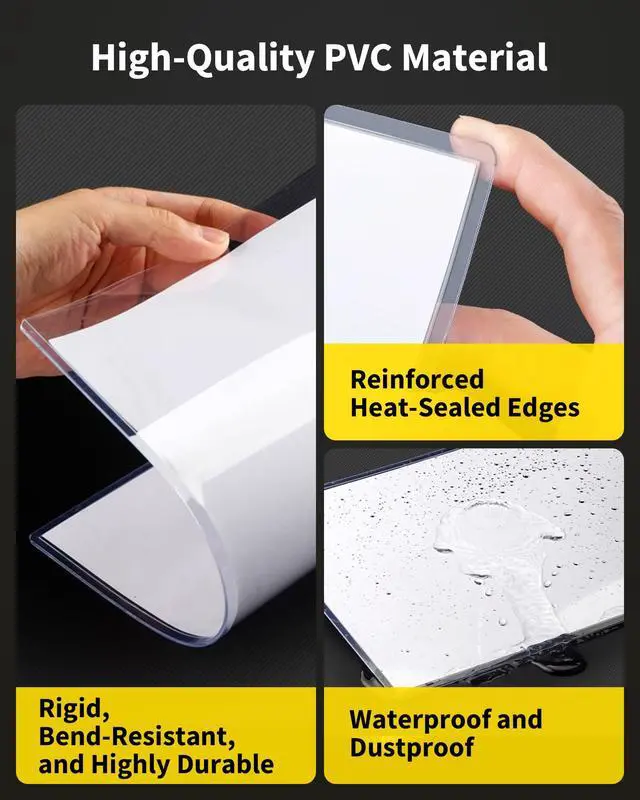 Alt view image 3 of 6 - 11x14 Toploader 10 Pack, 15 Mil Rigid PVC Hard Plastic Sleeves | Sheet Protectors with Protective Film for Art Prints, Photos, Posters, Comics, Magazines, Documents, Autographs & Memorabilia