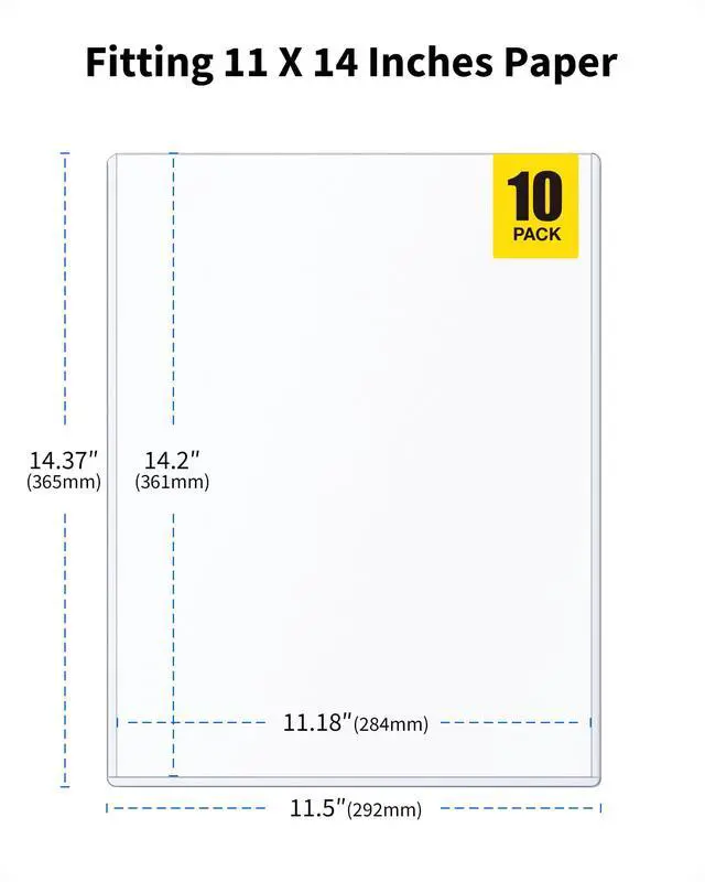 Alt view image 5 of 6 - 11x14 Toploader 10 Pack, 15 Mil Rigid PVC Hard Plastic Sleeves | Sheet Protectors with Protective Film for Art Prints, Photos, Posters, Comics, Magazines, Documents, Autographs & Memorabilia