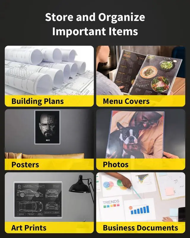 Alt view image 6 of 6 - 11x14 Toploader 10 Pack, 15 Mil Rigid PVC Hard Plastic Sleeves | Sheet Protectors with Protective Film for Art Prints, Photos, Posters, Comics, Magazines, Documents, Autographs & Memorabilia