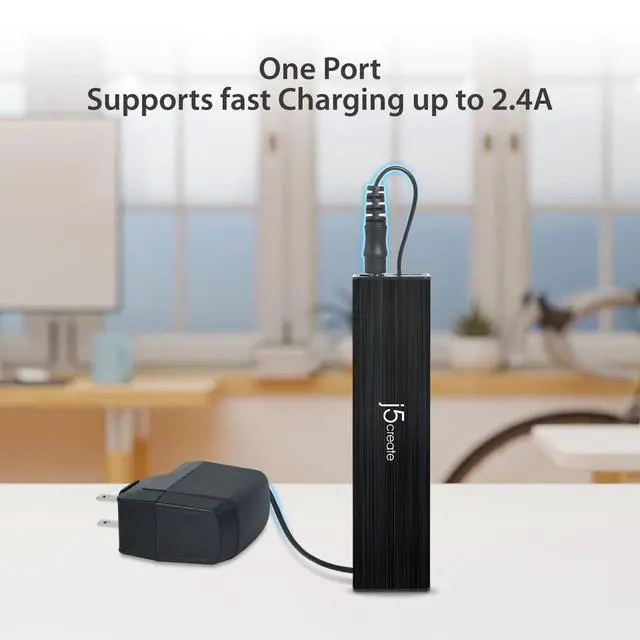 Alt view image 4 of 6 - 7-Port Powered USB 3.0 20W Data Hub with 3.3 ft Extended Cable | Power Adapter Included, for Mac, MacBook, Windows, Laptop, Surface, XPS, PC (JUH377)