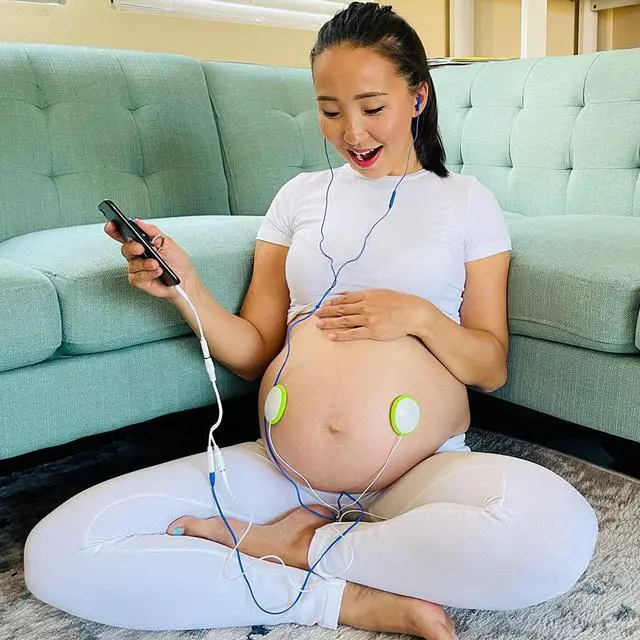 Alt view image 6 of 6 - Premium Award-Winning Baby Bump Headphones; #1 Pregnancy Speakers to Play Music, Sound and Talk to Your Baby, White