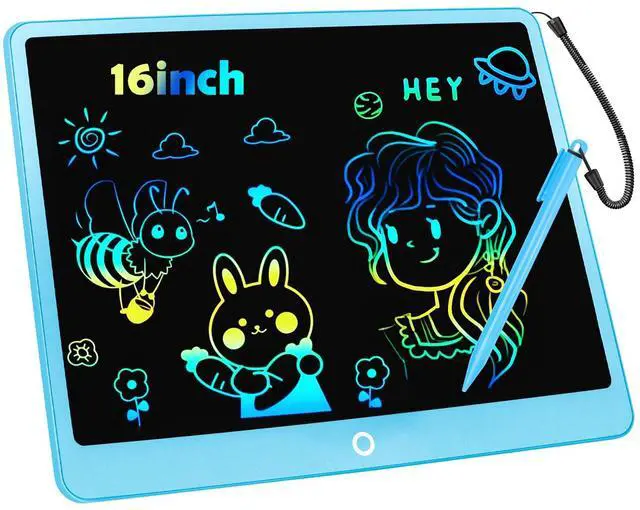 Main image of LCD Writing Tablet Doodle Board, 16inch Colorful Drawing Tablet Writing Pad, Kids Travel Essentials, Toddler Toys for 3 4 5 6 7 8 Year Old Girls Boys- Christmas and Birthday Gifts