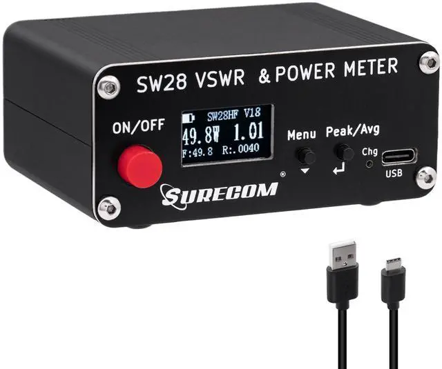 Main image of Surecom SW-28HF 1.5MHz-60MHz 120W Mini V.S.W.R. & Power Meter