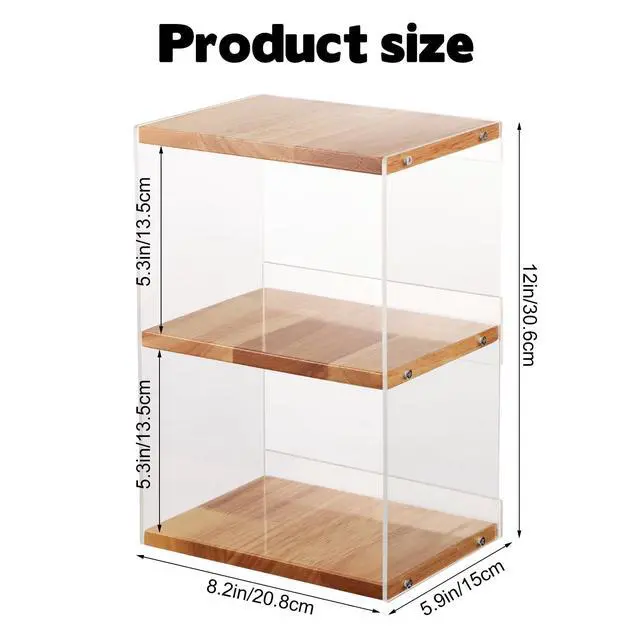 Alt view image 2 of 6 - CD Holder Desk Rack Organizer, Wooden CD Holder Stand, CD Storage Rack, Game Disc Display CD Organizer Desk Stand Protection Storage Cube, Fit for Theatre Room Collectibles Holds 40 CD Case