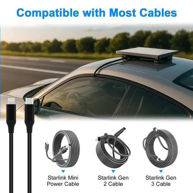 Alt view image 5 of 6 - Car Window Pass Through for Starlink Cord Protective Starlink Cord & Cable | Black