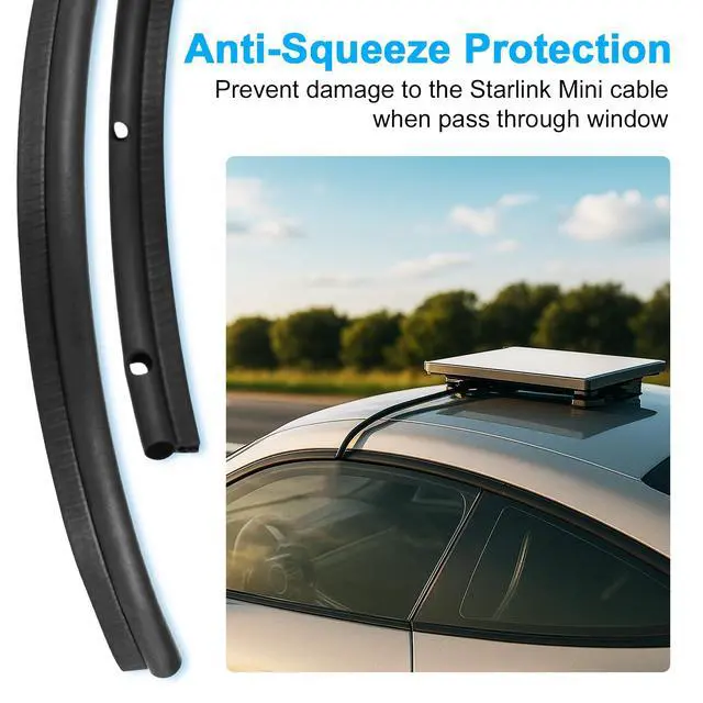 Alt view image 6 of 6 - Car Window Pass Through for Starlink Cord Protective Starlink Cord & Cable | Black