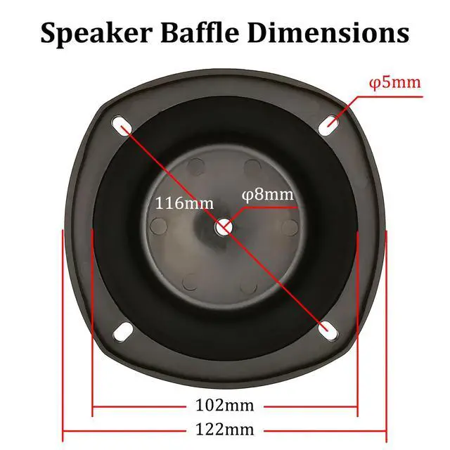 Alt view image 2 of 6 - 4in Black Plastic Speaker Baffle, Pack of 2 | DIY Mount Plate for 4 Inch Car Speakers & Home Bookshelf Audio, Hard Plastic Speaker Installation Replacement Baffle