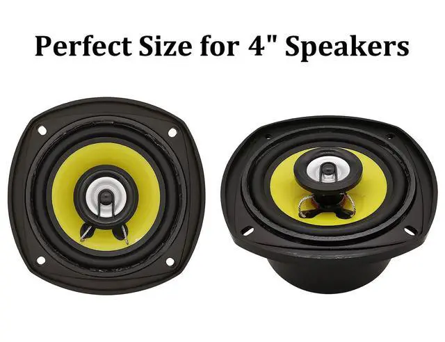 Alt view image 5 of 6 - 4in Black Plastic Speaker Baffle, Pack of 2 | DIY Mount Plate for 4 Inch Car Speakers & Home Bookshelf Audio, Hard Plastic Speaker Installation Replacement Baffle