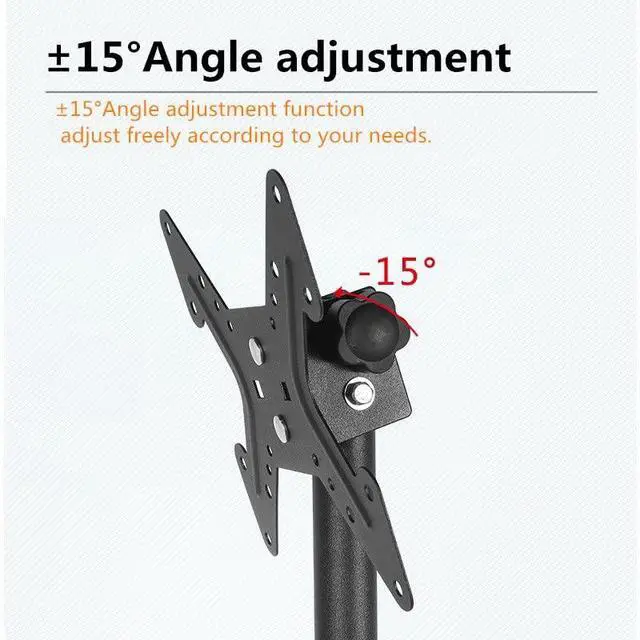 Alt view image 6 of 6 - Universal Swivel TV Stand | Tilting Free Standing TV Mount Stands with Height Adjustable 360 Degree Swivel Floor TV Stand for 12 to 43 inch TVs