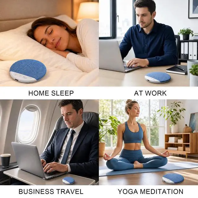 Alt view image 5 of 6 - Under Pillow Sleep Speaker, Bluetooth 5.4 Pillow Speaker with Built-in White Noise, Ultra-Thin Fabric Covered Wireless Sleep Speaker with Auto-Off Timer,Personal Sound Bar for Side Sleepers