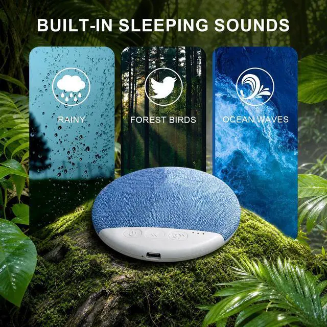 Alt view image 6 of 6 - Under Pillow Sleep Speaker, Bluetooth 5.4 Pillow Speaker with Built-in White Noise, Ultra-Thin Fabric Covered Wireless Sleep Speaker with Auto-Off Timer,Personal Sound Bar for Side Sleepers