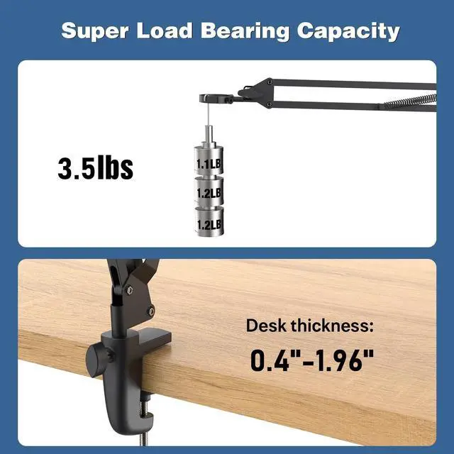 Alt view image 5 of 6 - Microscope Arm Stand,Adjustable Metal Bracket with Clamp and Grommet Base,Coin Microscope Mount ,Compatible with Model DM4 DM9 MS1 MS3& Most 4.3'',7'' Digital Microscopes (1.37inch(for DM9-H)) | Compa