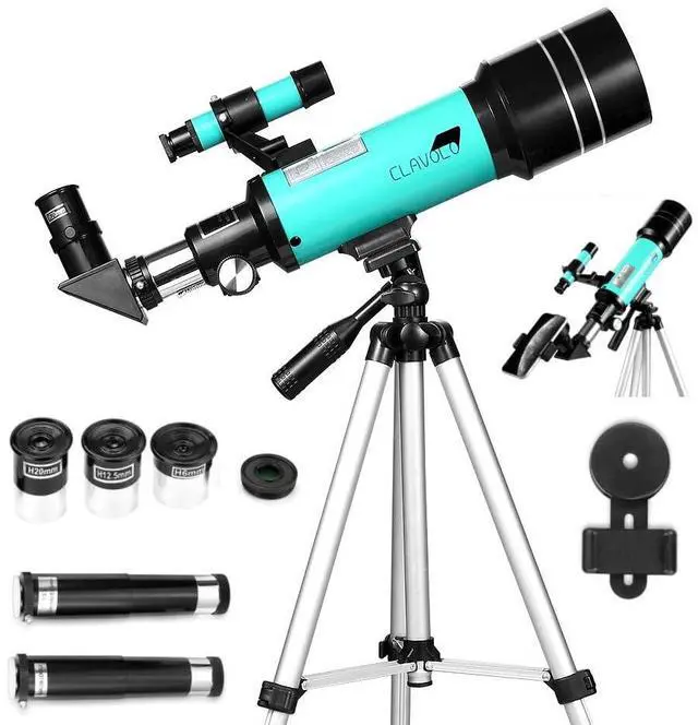Main image of Telescope 70mm Aperture for Kids & Astronomy Beginners, Travel Telescope with Adjustable Tripod & Phone Adaper, Magnification 20X200X