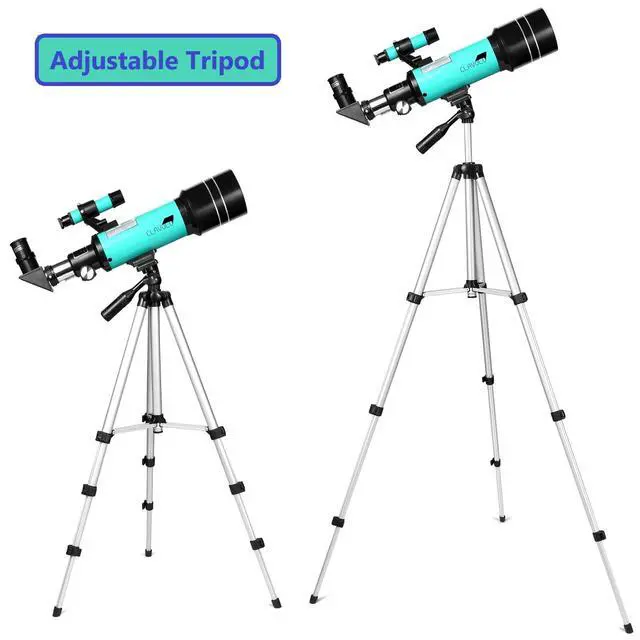 Alt view image 3 of 6 - Telescope 70mm Aperture for Kids & Astronomy Beginners, Travel Telescope with Adjustable Tripod & Phone Adaper, Magnification 20X200X