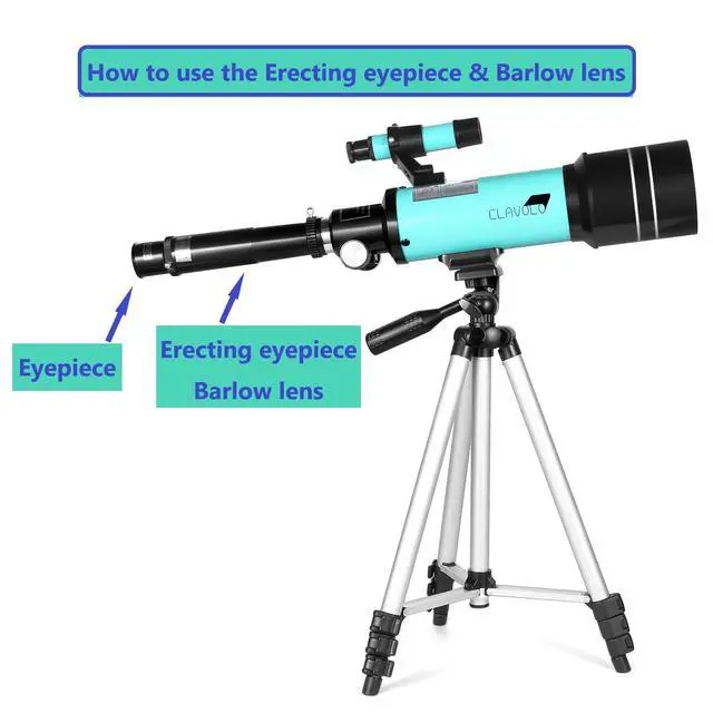 Alt view image 6 of 6 - Telescope 70mm Aperture for Kids & Astronomy Beginners, Travel Telescope with Adjustable Tripod & Phone Adaper, Magnification 20X200X