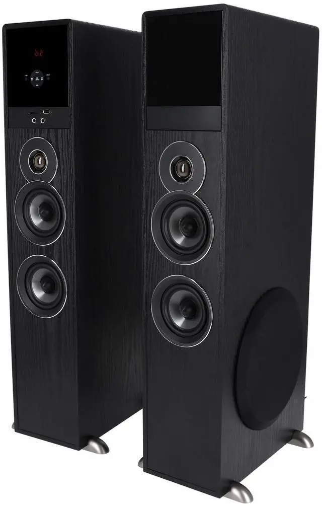 Alt view image 6 of 6 - RockvilIe TM80B Bluetooth Home Theater Tower Speaker System+(2) 8" Subwoofers!