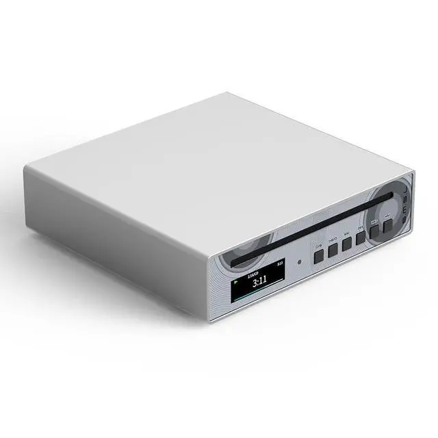 Alt view image 2 of 6 - SMSL PL100 PRO Multi-Function CD Player 2X CS43131 High-End DAC Chips Supports Lossless MQA Playback with Remote Control (Silver)