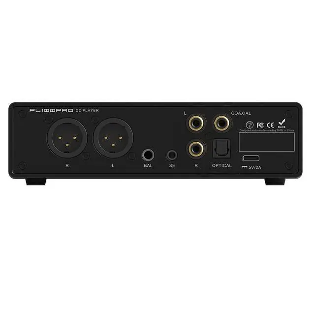 Alt view image 3 of 6 - SMSL PL100 PRO Multi-Function CD Player 2X CS43131 High-End DAC Chips Supports Lossless MQA Playback with Remote Control (Black)