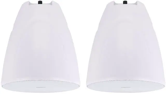 Main image of PEN-80T White 8" 70V Hanging Pendant Speaker, 2-Pack | 70V/100V Transformer Taps: 40W, 20W, 10W, 5W or 8 Ohm 60W RMS, Euroblock Terminals, Deep Bass, for Restaurants