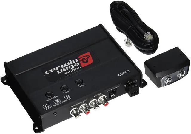 Main image of Cerwin Vega Series Digital Bass Enhancer for Car Audio - Ultimate 2 Channel Car Processor with Dash Remote, Bass Maximizer, Subsonic Filter - Enhance Car Stereo System with Digital Bass Control CVM3