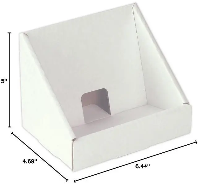 Alt view image 3 of 3 - Cardboard CD Stand, Double-Walled Construction White Finish - Set of 25 (WC1CD)