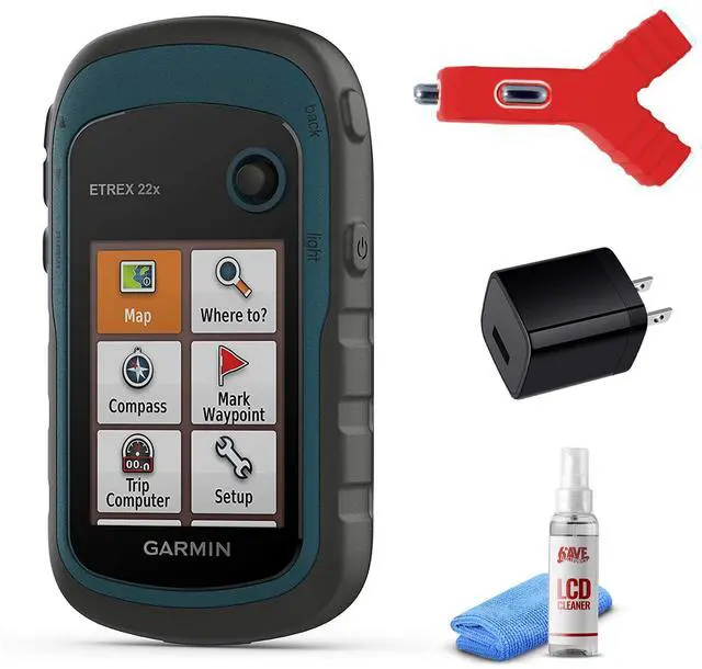 Main image of eTrex 22x, Rugged Handheld GPS Navigator (010-02256-00) Bundle | For Hiking, Hunting & Outdoor Navigation | Includes Cleaning Kit