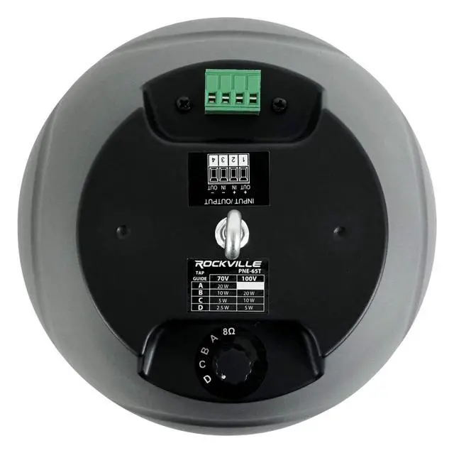 Alt view image 6 of 6 - PEN-65T Black 6.5" 70V Hanging Pendant Speaker, 3-Pack | 70V/100V Transformer Taps: 40W, 20W, 10W, 5W or 8 Ohm 60W RMS, Euroblock Terminals, Deep Bass, for Restaurants