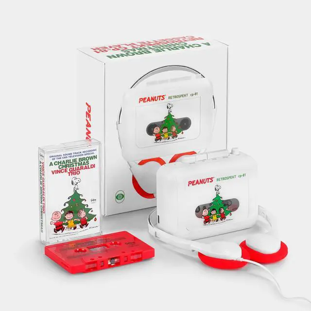 Main image of Peanuts A Charlie Brown Christmas CP-81 Portable Cassette Player + Cassette