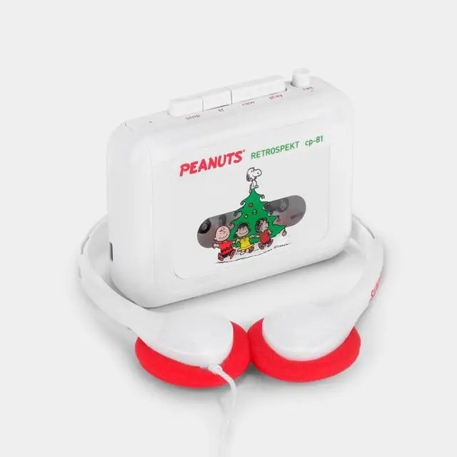Alt view image 2 of 6 - Peanuts A Charlie Brown Christmas CP-81 Portable Cassette Player + Cassette