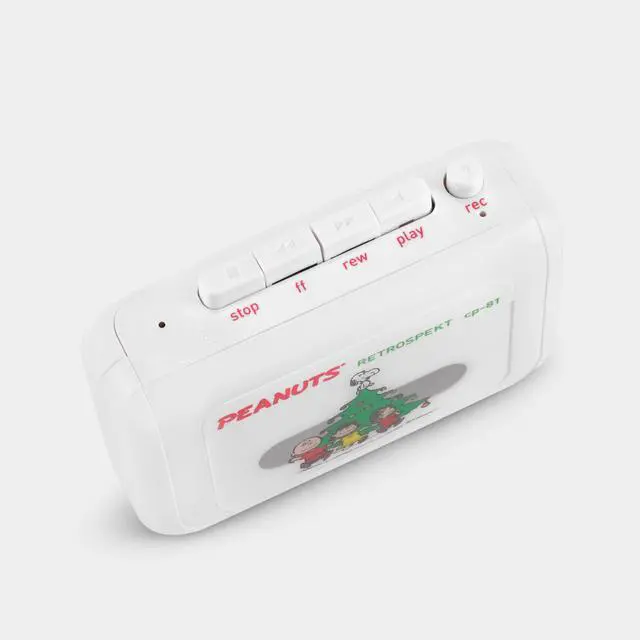 Alt view image 4 of 6 - Peanuts A Charlie Brown Christmas CP-81 Portable Cassette Player + Cassette
