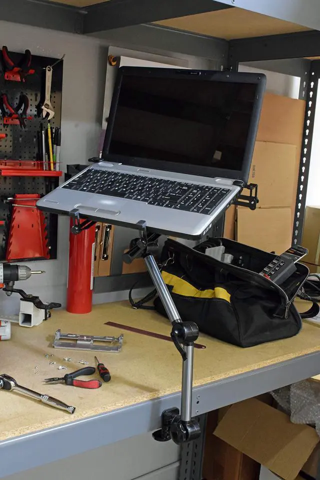 Alt view image 4 of 5 - MS-426 Standard Car Tablet Laptop Mount Holder Stand w/C-Clamp Mount