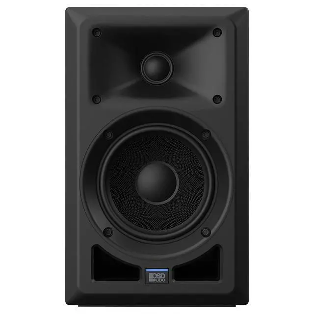 Alt view image 2 of 6 - Nero AB5 Powered Studio Monitor Speaker, 5.25 Inch Active Bookshelf Speaker, 100W RMS Class D Amplifier, DSP, XLR, Jack and RCA Inputs, Black, Single